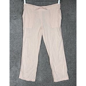 Alexander Jordan Linen Blend Pants‎ Women Size Small Pink Pockets Drawstring
